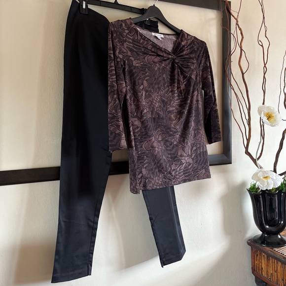 90’s Ecru black pant - Picture 4 of 12